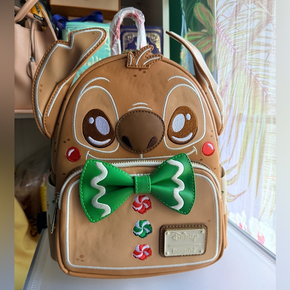 Loungefly Disney Gingerbread Stitch Mini Backpack NWT